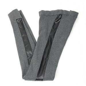 Victoria's Secret Ribbed Leggings with Faux Leather Trim I-0212c